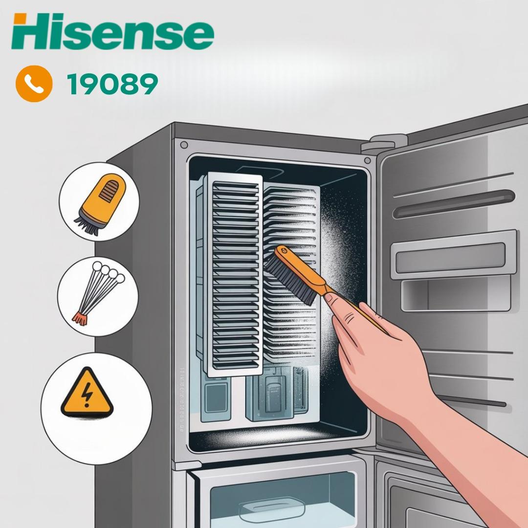 تنظيف فتحات التهوية والمكثف والضاغط بثلاجة هايسنس تنظيف فتحات التهوية والمكثف والضاغط بثلاجة هايسنس