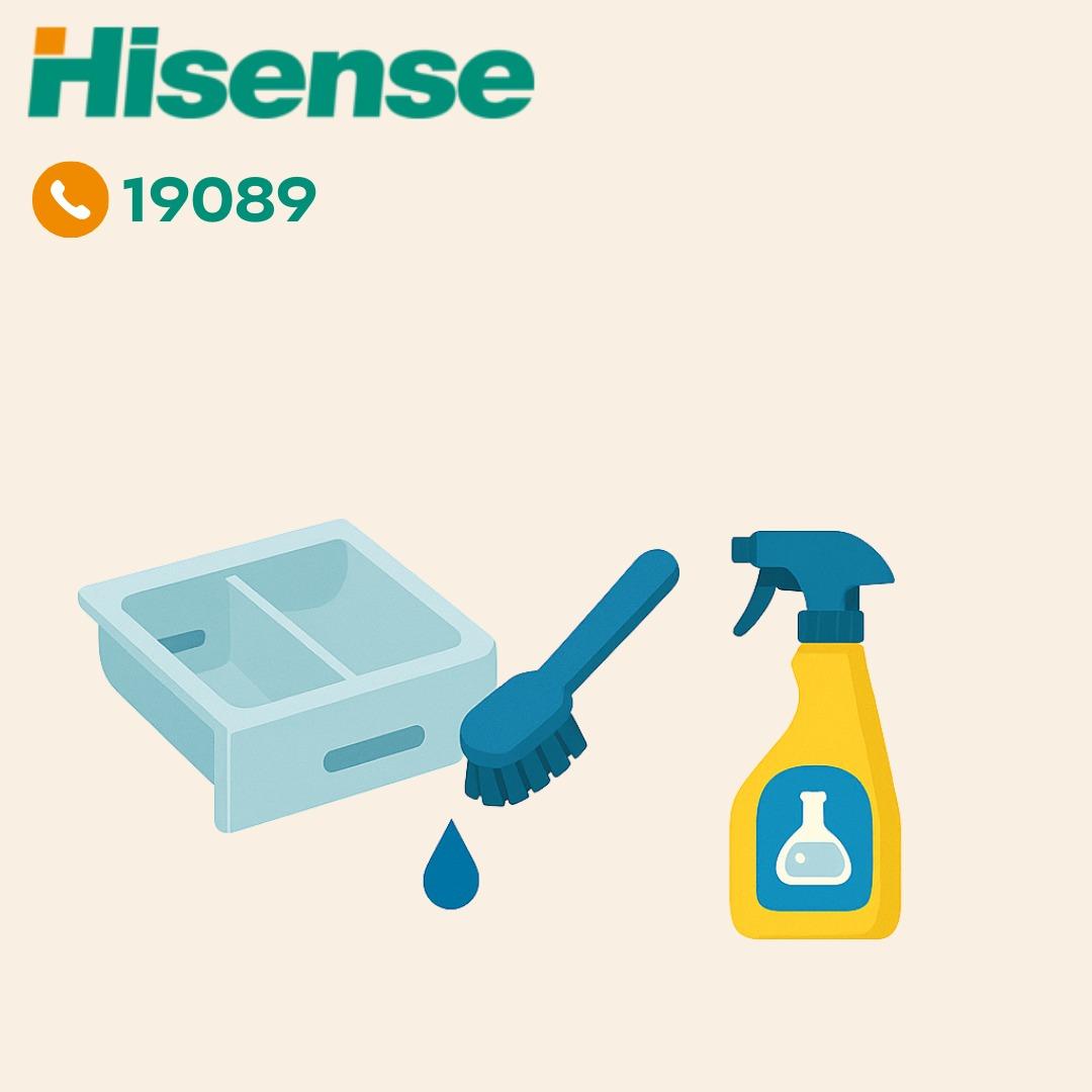 تنظيف درج المسحوق بغسالة هايسنس