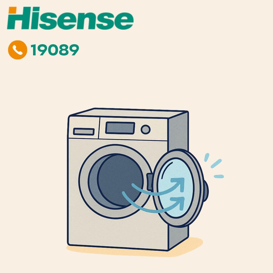 تهوية الغسالة هايسنس بعد الاستخدام