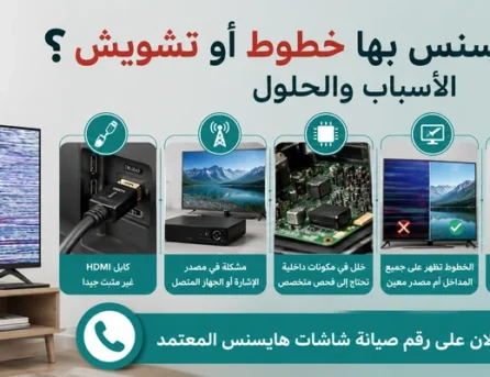أسباب أن شاشة هايسنس بها خطوط